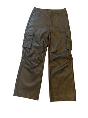 Steve Madden imitation leather cargo pants
